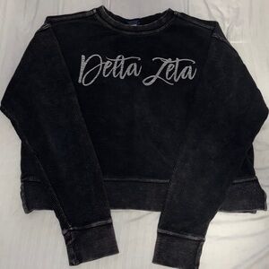 Charles River Apparel Black Delta Zeta Sweatshirt